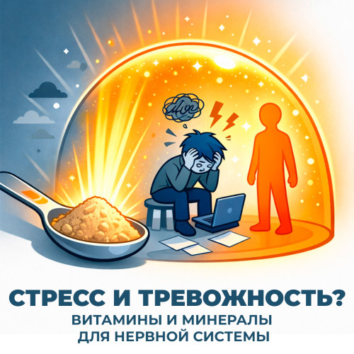 Стресс и тревожность: Витамины и минералы для нервной системы