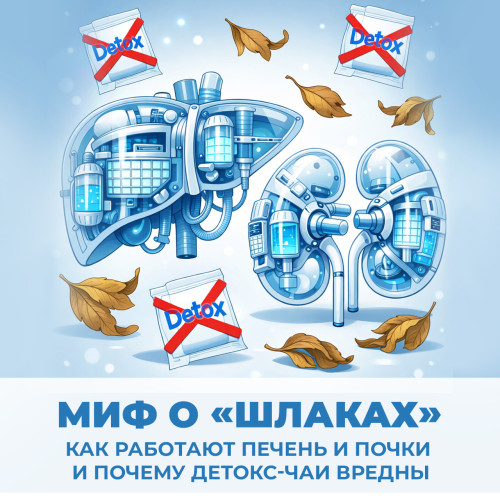 Миф о «шлаках»: Как на самом деле работают печень и почки и почему детокс-чаи вредны