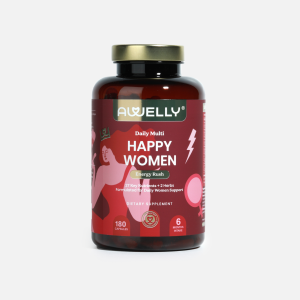 AWELLY HAPPY WOMEN® премиальные витамины - поддержка женского организма и энергии. 180 капсул на 6 месяцев. 